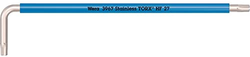 Wera 05022686001 3967 SXL HF TORX® Winkelschlüssel Multicolour mit Haltefunktion, lang, Edelstahl, TX 27 x 172 mm
