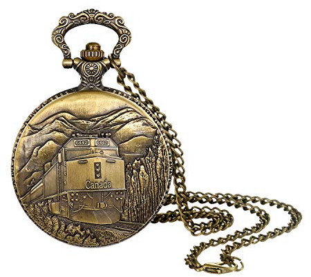 Lancardo Taschenuhr Analog Quarzuhr mit Halskette Bronze Zifferblatt Vintage Style Uhren Geburtstagsgeschenk