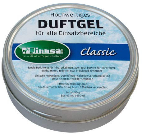 Duftgel für Infrarotkabine - verschiedene Raumdüfte (80g groß) von Finnsa. Auch für Wellness- oder Ruheraum. Angenehmer und langanhaltender Duft (Classic)