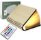BONNYCO Lampada Libro Led Pieghevole in Legno con Telecomando 16 Colori e Timer Lampada Libro Decorazioni Casa, Camera da Letto e Ufficio | Idea Regalo Originale Donna Uomo per Compleanno Natale