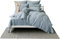 My Linen Home | Leinen Bettwäsche Set | 100% Stonewashed Leinen | Bettwäsche Leinen Single Set | Bettwäsche 135x200 cm - 1 Deckenbezug | 1 Kissenbezug 80x80 cm | Grau Blau