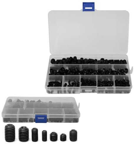 Grub Screws Assorted, 250 Pcs M4 M5 M6 M8 M10 Nuts And Bolts, Hex Socket Head Cap Screws, Socket Set Screw Bolts Assortment Kit