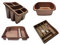 KetoPlastics ROSE GOLD 4 PIECE KITCHEN SET - DISH DRAINER, WASHING UP BOWL, CUTLERY DRAINER & CUTLERY TRAY