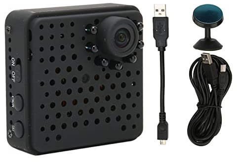 cigemay Caméra de Sécurité Intérieure, Télécommande Mini Caméra WiFi HD 1080P avec Vision Nocturne Infrarouge, Détection de Mouvement, Objectif Grand Angle 155 Degrés, Batterie Rechargeable Intégrée