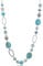 Bulinlin Silber Perplen Lang Kette für Damen Boho Statement Chain Halskette Modeschmuck Geburtstagsgeschenke für Frauen（Turquoise）