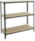 Simon Rack Étagère Rangement et 3 Niveaux en Boix, 200 kg Capacité de Charge et Point de Flexion, 1000x1100x500 mm, Étagère Charge Lourde, Étagère Garage, Anthracite/Bois - Maderclick