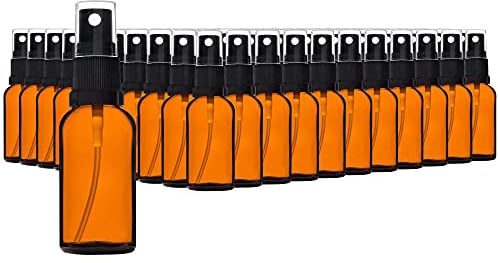 HandsUnity Set di Bottiglia di Vetro Ambrato Della Farmacia - 30ml-110pz Spruzzatore Atomizzatore Nero in Vetro Marrone con 5 Accessori