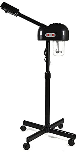 LENJKYYO Gesichtsdampfer Dampfgerät Gesichtssauna, SPA Gesichtspflege Sprühen Maschine, Luftbefeuchter Ozon Bedampfer, 1-Kopf, Höhe Einstellbar für Salon/Zuhause/Kosmetikstudio