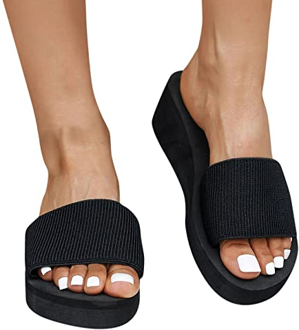 Ciabatte Infradito da Piscina Donna Spiaggia Doccia Ciabatte Aperte Eleganti Morbida Sandali Pantofole Flatform Estive Mare Flip Flop Infradito Slippers Antiscivolo