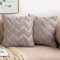 MIULEE 2er Set Wolle Kissenbezüge Dekokissen Polyester Sofakissen Weich Couchkissen Kissenbezug Zierkissenbezug mit Verstecktem Reißverschluss für Wohnzimmer Schlafzimmer 40x40 cm Sandfarbe