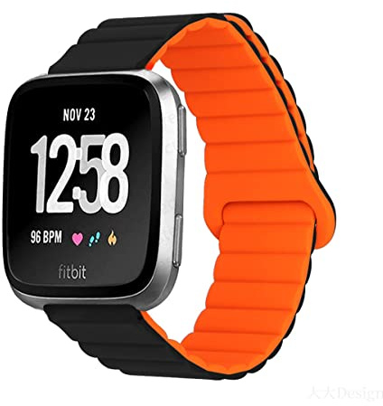 Silikon Armbänder für Fitbit Versa 2 / Versa SE/Versa Lite Männer und Frauen Bewegung mit Magnet Armbänder Ersatzband mit Magnet Armbänder Kompatibel mit Fitbit Versa 2 / Versa SE/Versa Lite (11)