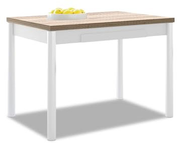 ASTIMESA - Mesa de Cocina Extensible - Estructura Blanca Tapa Laminado - Color Amundsen - Ideal para Espacios Pequeños - Medidas: 90 x 50 cm - Extensible: 140 x 50 cm