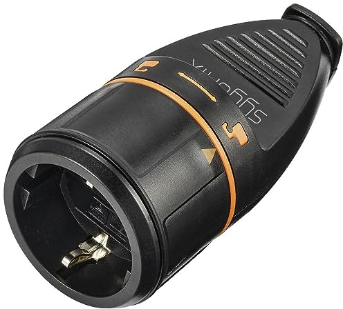 Sygonix SY-5597566 Schutzkontaktkupplung Kunststoff verriegelbar 250 V/AC Schwarz, Orange