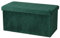 Urban living Kube Velour Sitzbank, faltbar, Smaragdgrün, 76 x 37,5 x 37,5 cm, B0CH18HRX1