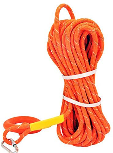 NEZIH Durable High -Intensity Climbing Safety Ropes Camping Mountain Rescue Rope Survival Tools, with Hook Outdoor Rock Climbing/10.5Mm 60M