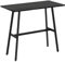HOMCOM Tavolo da Bar Rettangolare per 4 Persone con Piano in MDF e Traversa e Gambe in Metallo, 118x58x98 cm, Nero