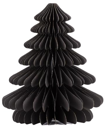 coopz Weihnachtsschmuck Papier Tanne 31 cm rund Aufsteller Weihnachten Baumschmuck, Farbe:anthrazit