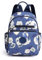 YANAIER Klein Rucksack Damen Wasserdicht Cityrucksack Daypacks Kleiner Rucksackhandtaschen Mädchen Schultaschen für Reise Freizeit Einkauf Blaue Blume