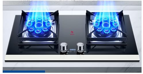 Pratique Cuisiniere Gaz - Gaziniere, Cuisinière À Gaz Encastrable En Verre Trempé, Brûleurs À Double Gamme Faciles À Nettoyer, Réchaud À Gaz Bi-combustible Gaz De Pétrole Liquéfié/gaz Naturel (Color