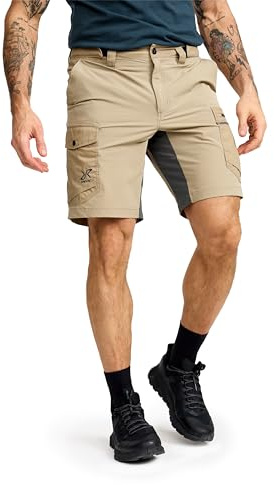 RevolutionRace Rambler Lightweight Pro Shorts für Herren, Leichte Kurze Hose und Wandershorts für Herren, Khaki, M