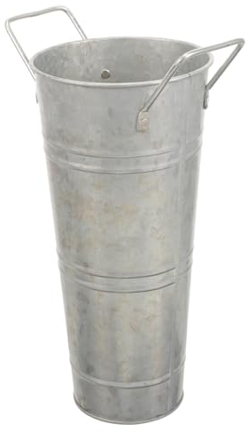 Vase À Fleurs Fer Vintage Avec Poignées Pot De Fleurs Compact Pour Décoration De Jardin Et Balcon Seau Décoratif Métal Pour Arrangements Floraux