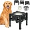 Gamelle Eau Chien Anti Eclaboussure,Support Hauteur Réglable, Mangeoire en Acier Inoxydable réglable,Porte-gamelles,Gamelle Eau Chien Surelevee avec Gamelle Anti Glouton