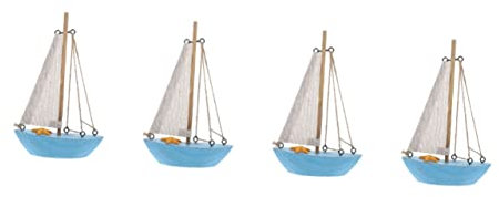 EXCEART 4stücke Mediterranes Segelboot Kreative Nautische Dekoration Für Schlafzimmer Und Strand Hochwertigem Und Stilvolle Wohnaccessoires