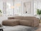 MKS MEBLE Ecksofa Cord L-Form, Moderne Wohnlandschaft, Sofagarnitur, Couchgarnitur, Polsterecke - Pasadena - Braun - Links