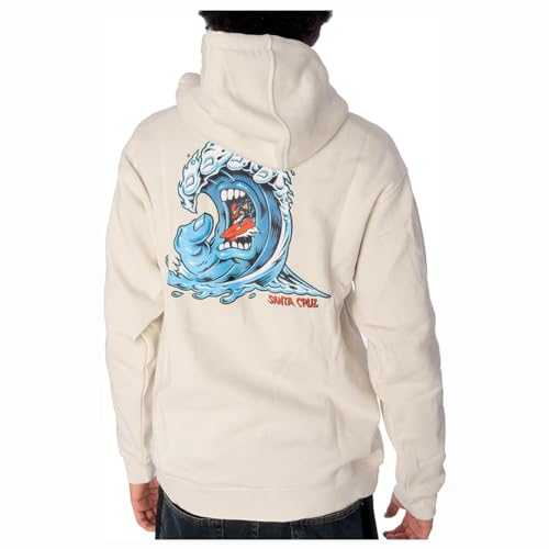 SANTA CRUZ Screaming Wave Kapuzenpullover für Herren, Farbe Knochen, Bone, M