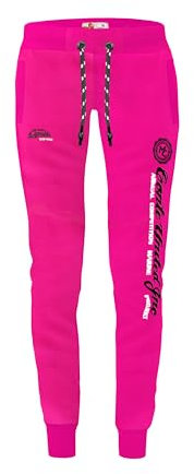 M.Conte Damen Jogginghose Sweatpants Sporthose Trainingshose Jogger Sweathose Freizeithose Gym Fitness Hose Slim Fit (DE/NL/SE/PL, Alphanumerisch, S, Regular, Regular, 1, Pink)