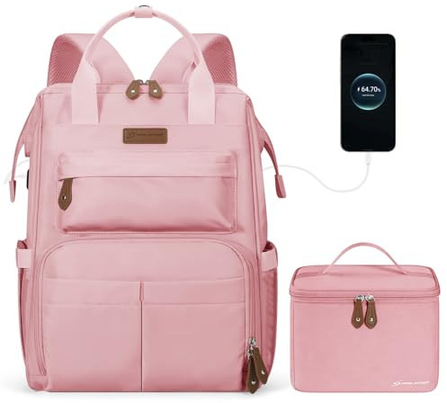 Maelstrom 15.6-17.3 Laptop Backpack with Lunch Box, Work Bag for Women Men | 25L Capacity, 3–5h Thermal Insulation, USB & Type-C, Anti-Theft & Water Resistant, Ideal for Teacher, Nurse, Travel & Commute