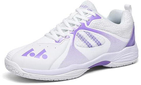 ZHENSI Scarpe da Badminton da Donna, Scarpe da Pallavolo E Squash Scarpe Leggere Antiscivolo per Campi da Interno Ed Esterno,Viola,38 EU