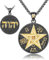 DAYLINLOVE Tetragrammaton De Plata 925 Sterling Silber Tetragrammaton Anhänger Halskette Jehovas Symbol Halskette Proteccion Schmuck Geschenke für Männer Diese Seite durchsuchen