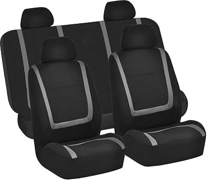 MOLUCKFU 9stücke Teiliges Graues Autositzbezug-set Einsetzbar Und Strapazierfähig Schützt Ihre Sitze Und Verlängert Die Für Pkw Suv Und Lkw