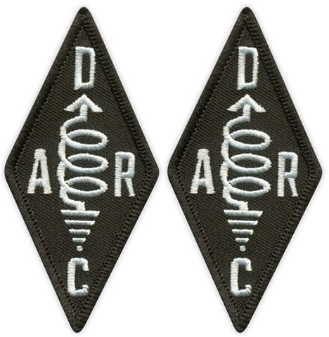 2er Set - Deutscher Amateur Radio Club - Diamant - Aufnäher - Bestickter Patch / Abzeichen / Emblem