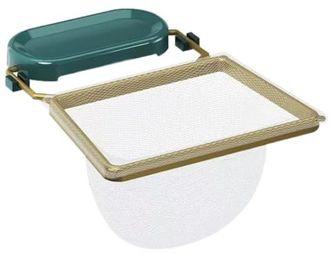 mivceklw Kitchen Sink Mesh Strainer, Food Catcher with Net Bags, Garbage Disposal Basket, Drain Protector, for Bathroom and Kitchen, Easy to Clean, 6.5x4.72x8.39in