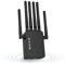 2025RipetitoreWiFi, 300Mbps WiFi extender ad alta velocità, Amplificatore wifi con 6 potenti antenne, 2.4GHz con Porta LAN, WPS, Copertura a 1200㎡ oficinas y hogares (nero)
