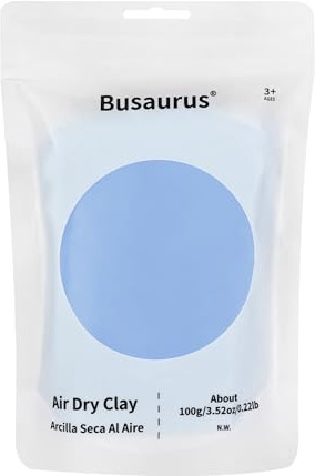 Busaurus 100g Hellblau Lufttrocknende Knete, magische Modelliermasse für Kinder, bunte, weiche Knete für Schulbedarf, Schleim, Kunstprojekte und Cosplay