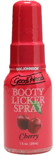GoodHead Booty Licker Spray – 1 fl. oz., Sugar-Free, Vegan, Body-Safe Anal Play Enhancer (Cherry)