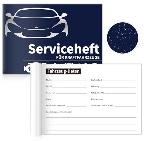 BEIMEIII 2 Stück Serviceheft KFZ Scheckheft Auto A5 Universal Serviceheft für Kraftfahrzeuge alle PKW Für Neu Sowie Oldtimer Geeignet Gebrauchtfahrzeuge Blua