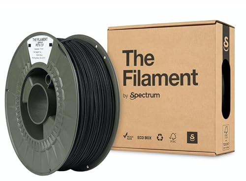 The Filament - Filament PETG CF 1.75mm, BLACK, 1kg Spule, 3D Drucker Druckmaterialien, 3D Printer Printing Materials