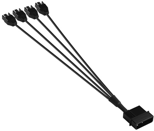 ELFJMZP Molex-zu-4-Pin-Lüfterkabel 30 cm 12 V Full Speed PC-Lüfter-Stromverteiler, 4-Pin-Adapter für ATX-Netzteil-Gehäusekühlung(1 zu 4)