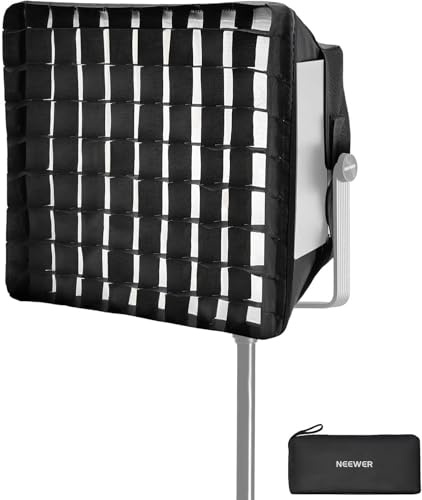 NEEWER Upgraded Softbox Diffuser Only for NEEWER RGB1200 Video Light, 14.6x13.6/37x34.5cm Foldable Soft Box with Grid/Bag/Blackout Hood, Quick Set Up for Portrait Studio Photography Lighting, NS5S