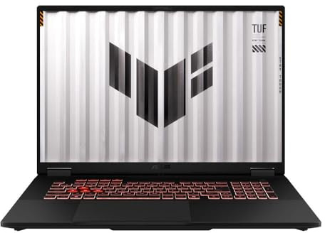 ASUS 2025 TUF Gaming A18 18” WUXGA 144Hz IPS Laptop 8-Core AMD Ryzen 7 260 NVIDIA GeForce RTX 5060 48GB DDR5 8TB NVMe SSD WiFi AX RJ-45 BT Webcam HDMI2.1 RGB Backlit KB Windows 11 Pro w/RE USB