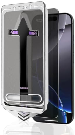 Euukzzea Protector de Pantalla de Privacidad Completo Compatible con iPhone 16 Pro Max Cristal Templado, 1 Piezas Dureza 9H Anti Espía Vidrio Templado Anti-Arañazos, Sin Burbujas