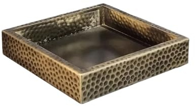 2WFYJNITP Pflanzschalen Leichtes, luxuriöses, minimalistisches Tablett aus Edelstahl mit gehämmerter Pflanzenuntertasse für Pflanzgefäße(Groß)