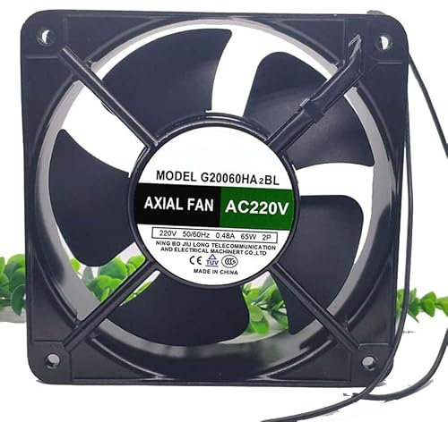 G2260HA2BL 220V double ball axial fan 200x200x60mm Square cooling fan