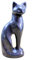 eSplanade pet cat Cremation urn memorials urn behälter Glas Topf | Messingurne | Metallurne | Graburne | Denkmäler Andenken | Urne Katze Urne (Schwarz)