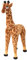 vidaXL Stehendes Plüschspielzeug Giraffe Stofftier Kuscheltier Plüschtier Geschenk Kinder Spielzeug XXL Braun Gelb Plüsch Stahlrahmen