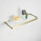 Kelelife Rectangular Estante De Cristal Baño Estantería De Pared para Cosméticos Oro Mate 55 cm